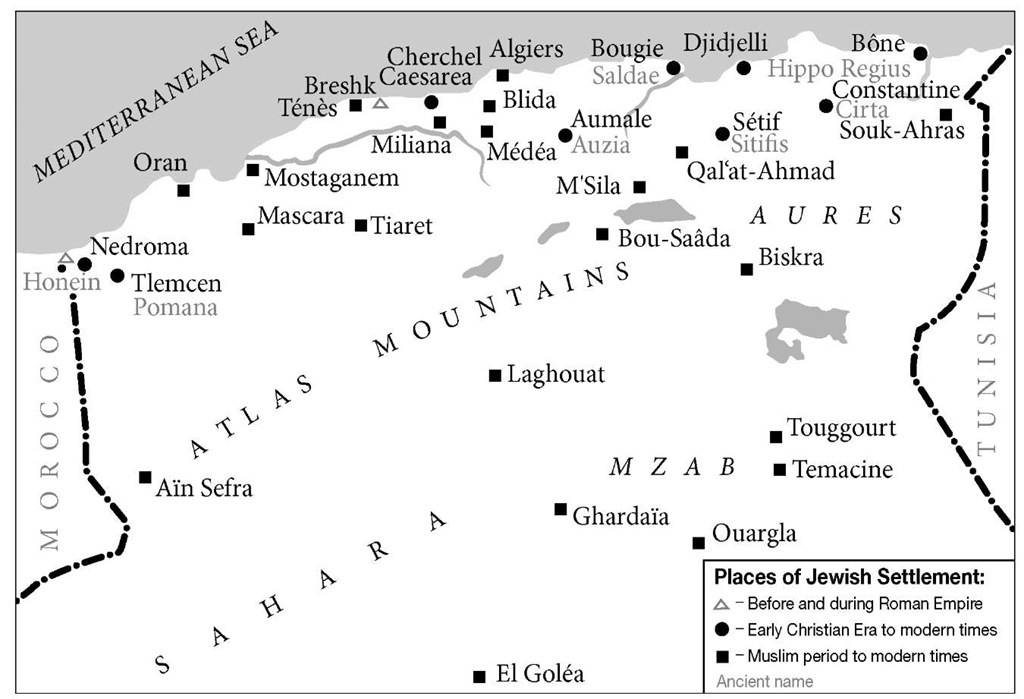 Places of Jewish settlement in Algeria.