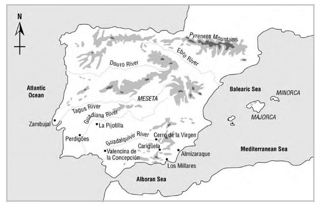 Selected sites in Late Neolithic/Copper Age Iberia. 
