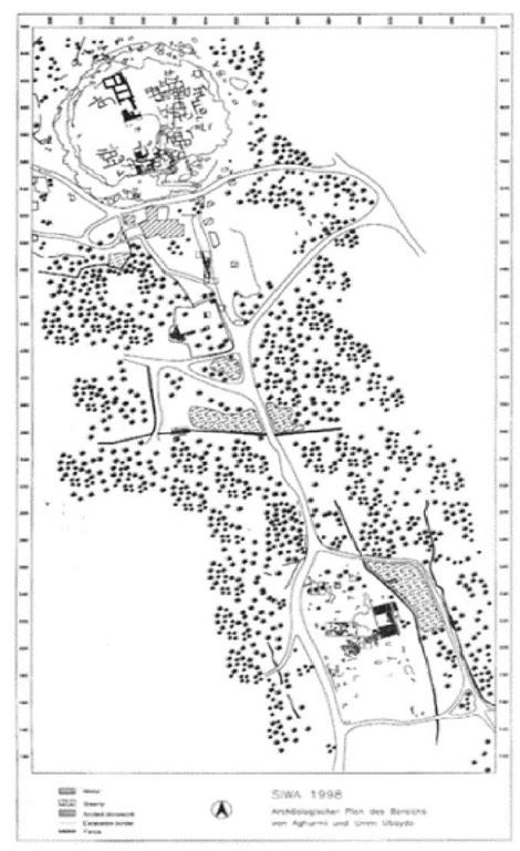 Archaeological plan of the area from Aghurmi to Ubayada 
