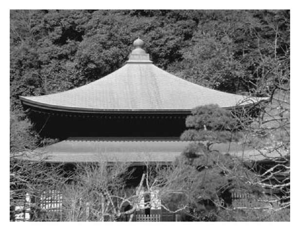 Zuisen-ji, Kamakura, Japan, showing the classical roof lines characteristic of the great Kamakura Zen temples