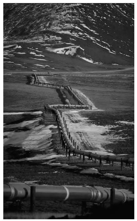 An oil pipeline in Alaska. The Bush administration sought to open the Arctic National Wildlife Refuge to oil drilling.