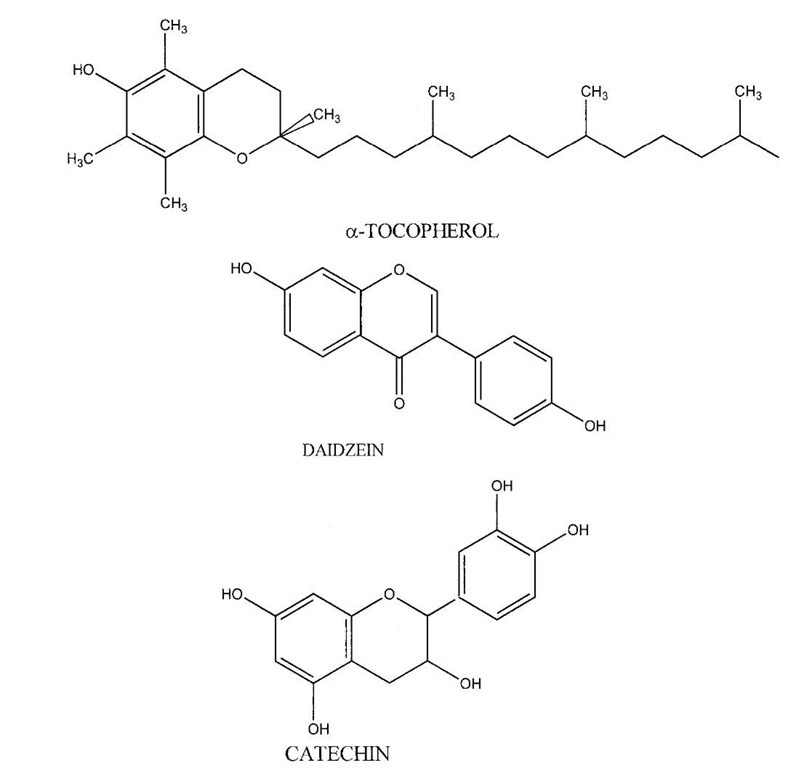 Chemical structures of some examples of phenolic antioxidants.