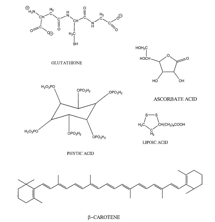 Chemical structures of miscellaneous natural antioxidants.