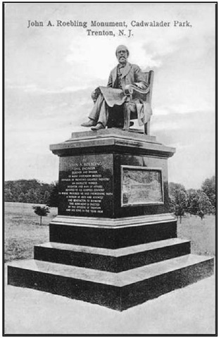 Monument dedicated to John A. Roebling in Cadwalader Park, Trenton.