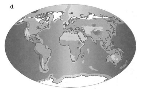 32(d). The continents as they are today. Close the Atlantic Ocean and the Americas fit neatly against West Africa. 