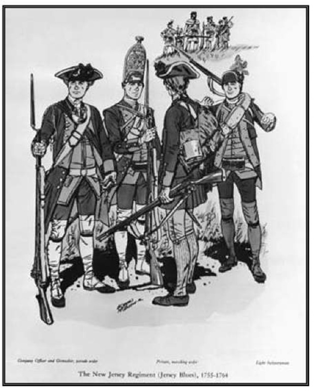 Uniforms of the New Jersey Regiment, the "Jersey Blues'' (1755-1764). 