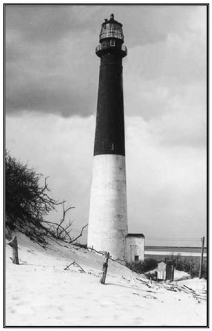 Barnegat Lighthouse, built c. 1858.