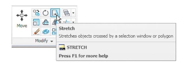 The Stretch tool icon from the Home/Modify panel 