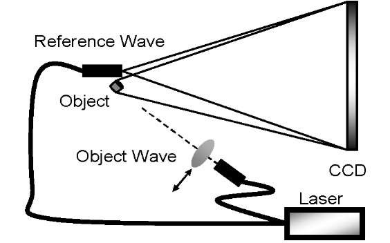 Sketch of the setup for digital holographic contouring by means of two illumination directions [6] 