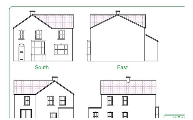Views including the proposed extension