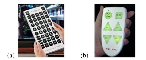  (a) Innovage Jumbo Universal Remote Control and 2(b) TekPal 