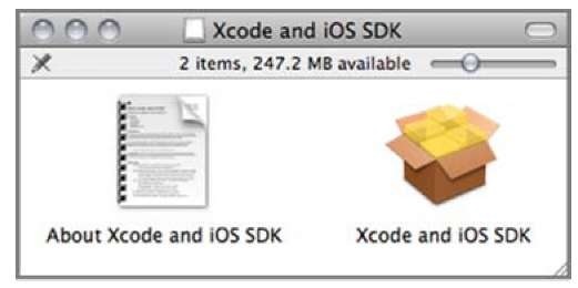 Double-clicking Xcode and iOS SDK starts your installation.