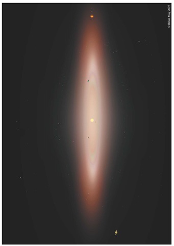 Artist's impression of how the Zodiacal Cloud was perceived in 1970.
