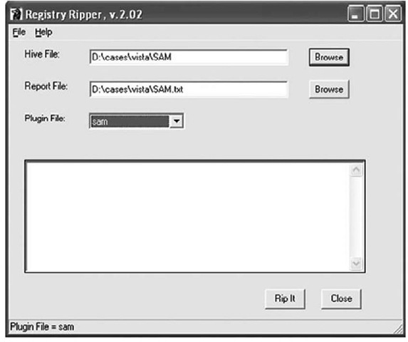 RegRipper v.2.02 GUI 