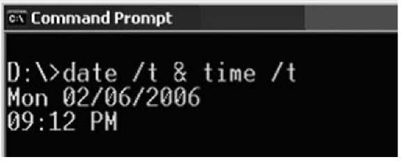 Displaying the System Date and Time on Windows XP 