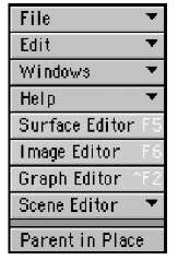 The nine buttons at the top left of LightWave Layout always appear, no matter what tab or menu you're working in.