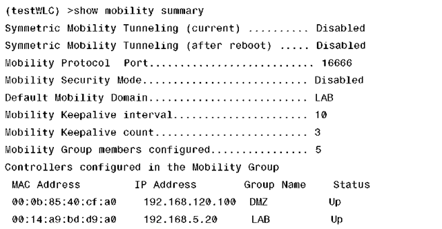 show mobility summary from Foreign Controller 
