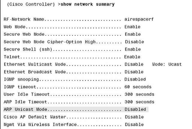show network summary Command Output 