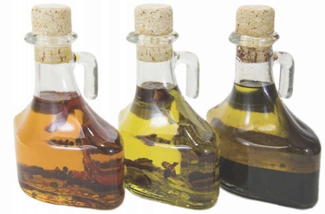 Olive oil varies in color and taste depending on the variety of olive it comes from. 