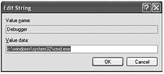 Adding the Debugger Value to the Image File Execution Options Key