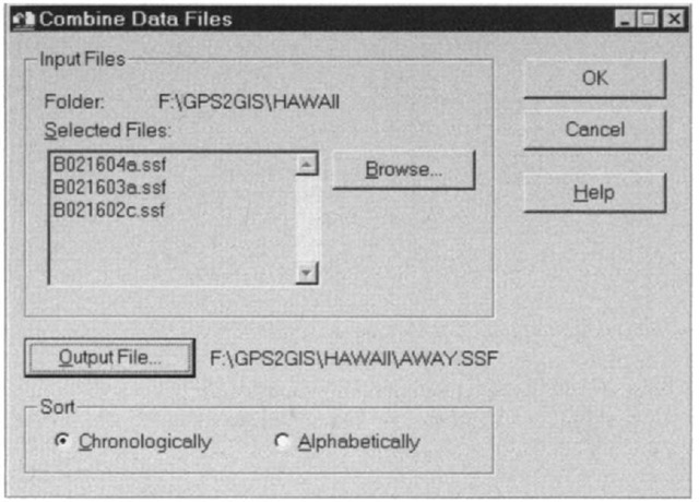 Combining multiple data files. 