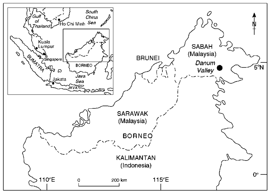 Location of the Danum Valley Conservation Area