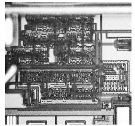 Layout of the digital divider 