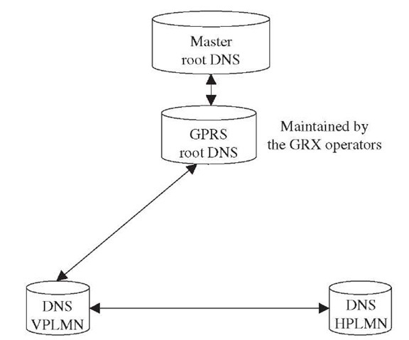 GPRS DNS topology and hierarchy. 