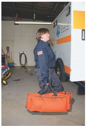 Properly carrying equipment can ensure the Paramedic's safety. 