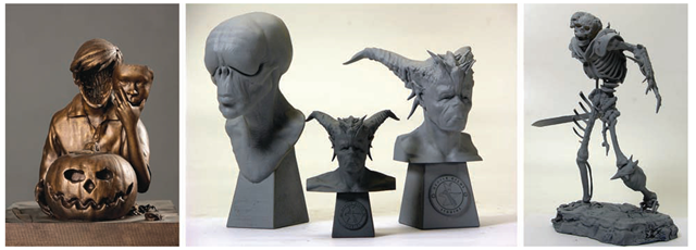  These figures were created using 3D printing ZBrush data.