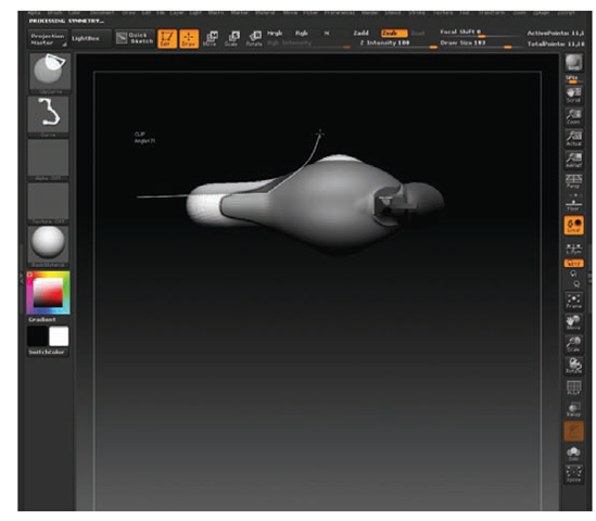 Use the Clip Curve brush to create these planes.