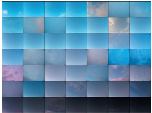 A sequence of time-lapse frames from Ken Murphy's A History of the Sky, 