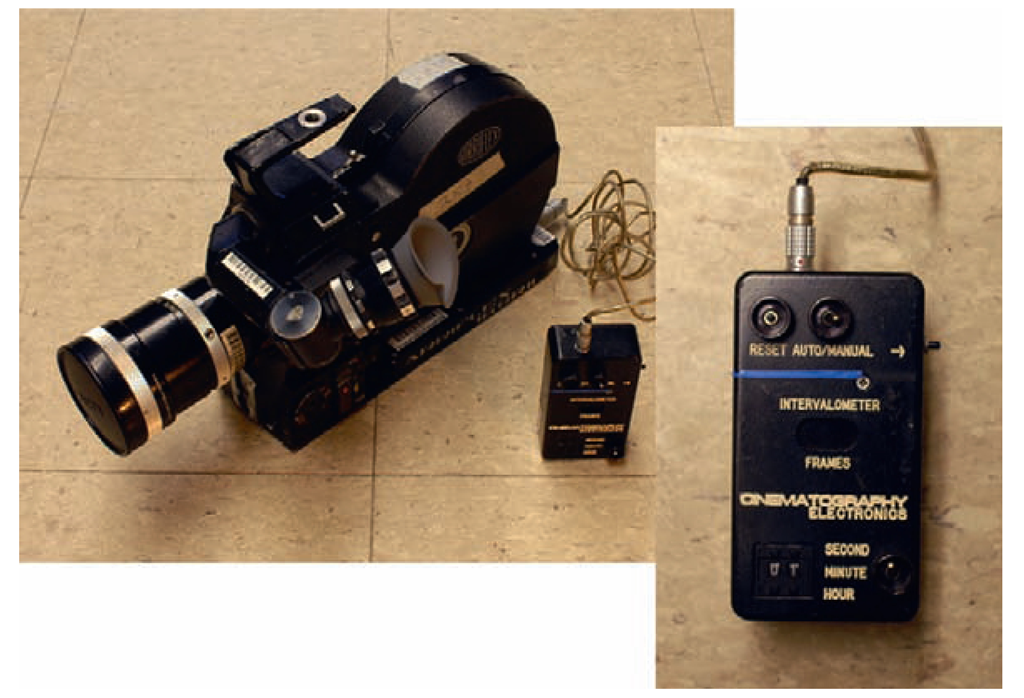 A film camera intervalometer that controls its time shutter release. 