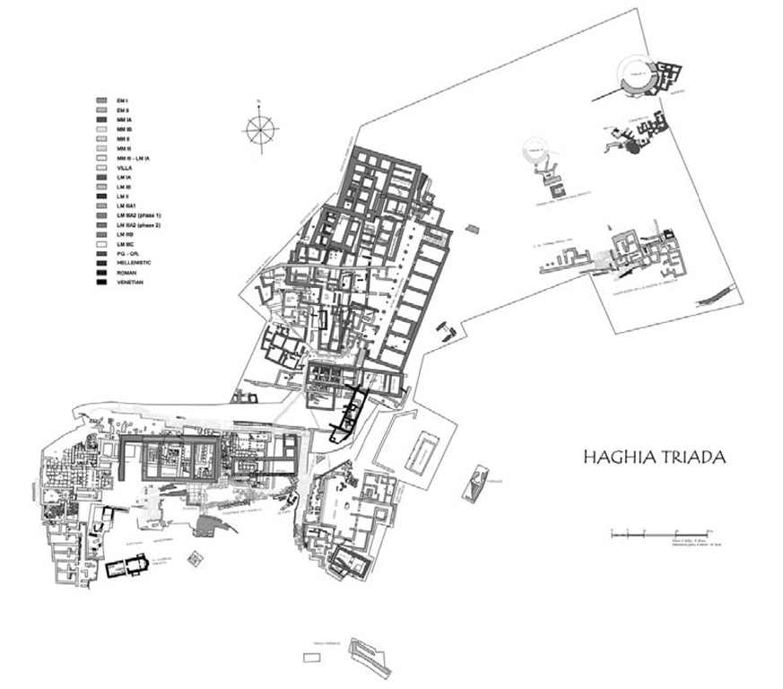 Diachronical plan of Haghia Triada. 