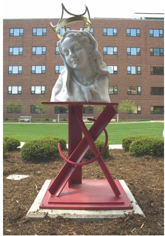 "Monument to St. Elizabeth of Hungary" Commissioned for St. Elizabeth's Hospital, Appleton WI, Milled In Marble. 