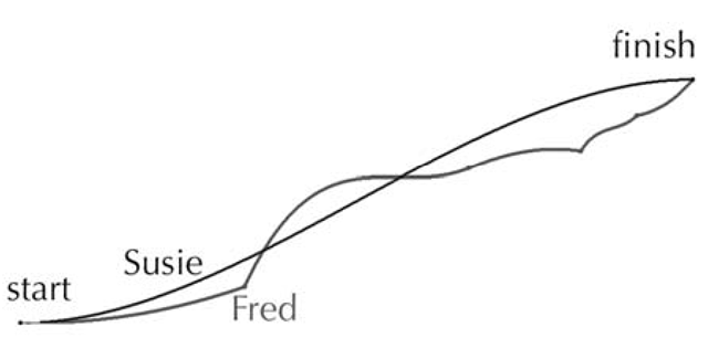 Function curves of the race 
